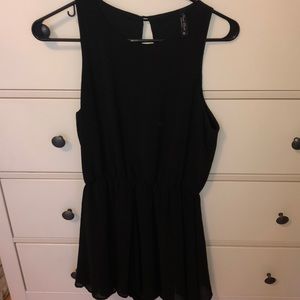 Black chiffon romper